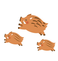 Three Wild Boars