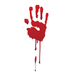 Bloody Red Horror Handprint