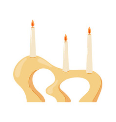 Isolated Design Flat Decorative Art Candle