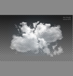 Large Transparent Cloud On A Checkered Background