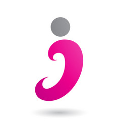 Magenta Curvy Fun Letter I