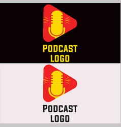 Podcast Brand Logo Simple And Creative Design