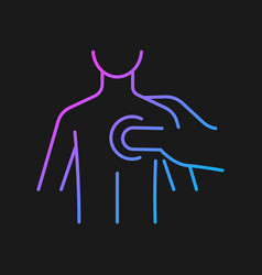 Trigger Points Massage Gradient Icon For Dark