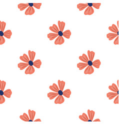 Chamomile Flower Seamless Pattern In Simple Style