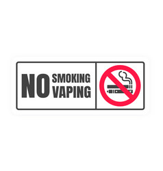 No Smoking No Vaping Sign