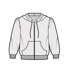 Zip-up Cropped Cotton-jersey Hoodie Technical