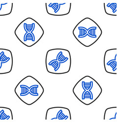 Line Dna Symbol Icon Isolated Seamless Pattern