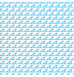 Ocean And Sea Blue Line Waves Seamless Pattern