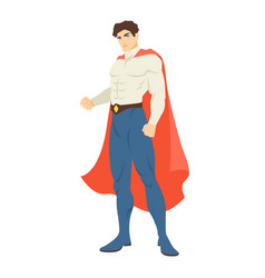 Superman Or Superhero Handsome Man With Muscular