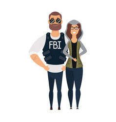 Young Man Fbi Agent With Woman Characters