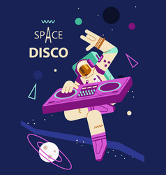 Astronaut Dance And Play Music On Dj Mixing