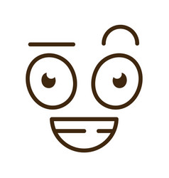 Blissful Cartoon Face Emoticon Icon