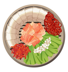 Korean Cuisine Plate Bossam Dish Top View