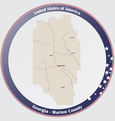 Map Marion County In Georgia