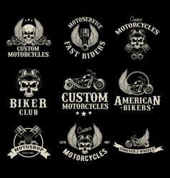 Motor Bike Shop Logo Set