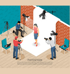 Photo Session Isometric Composition