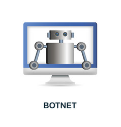 Botnet Icon 3d From Cybercrime Collection