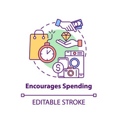 Encourages Spending Concept Icon