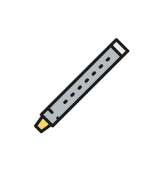 Flute Sopilka Clarinet Bassoon Color Line Icon