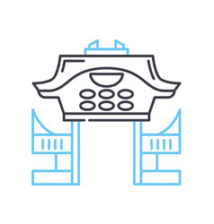 Osaka Castle Line Icon Outline Symbol