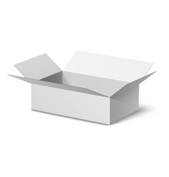 White Package Box Open Cardboard Pack Mockup