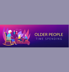 Activities For Seniors Concept Banner Header