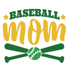 Baseball Mom Bat Ball Star Badge Sticker