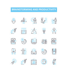 Brainstorming And Productivity Line Icons