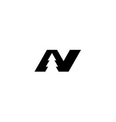 Letter N Tree Simple Logo Symbol