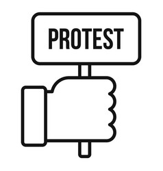 Protest Teen Icon Outline Style