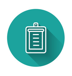 White Line Clipboard With Checklist Icon Isolated