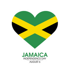 Jamaica Independence Day Flag Heart Shape Icon