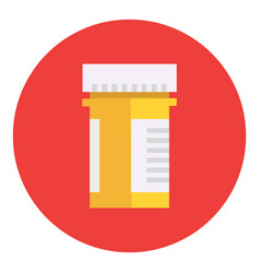 Pill Bottle Medical Icon In Circle