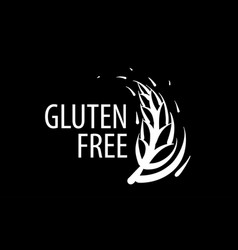 A Painted Gluten Free Sign On Black Background