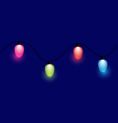 Christmas Glowing Lights On A Dark Background