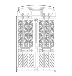 Drawing Of A Big Old Door