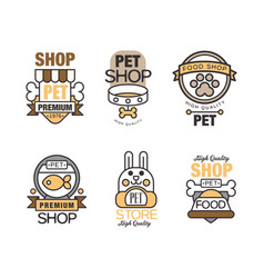 Logo For Pet Premium Shop Or Store Set