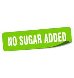 No Sugar Added Sticker Label