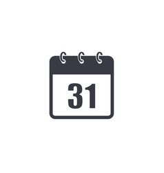 Calendar Icon 31 December Isolated Simple