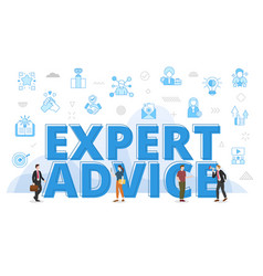 Expert Advice Concept With Big Words And People