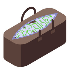 Inheritance Money Bag Icon Isometric Style