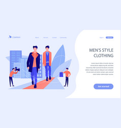 Men Style And Fashion Concept Landing Page