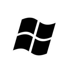 Windows Brand Symbol Logo Black Design