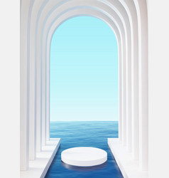 3d Surreal Scene With Arch Corridor