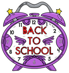 Back To School Alarm Clock Cartoon Clipart