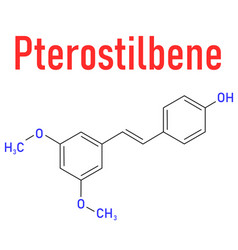 Pterostilbene Molecule Skeletal Formula