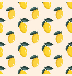 Summer pattern with lemons seamless texture design
