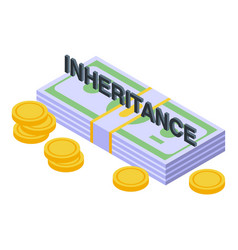 Inheritance Wealth Icon Isometric Style