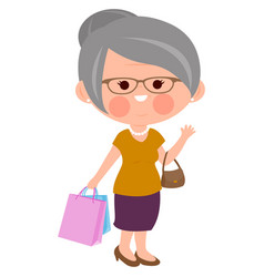 Old Woman With Shopping Bags