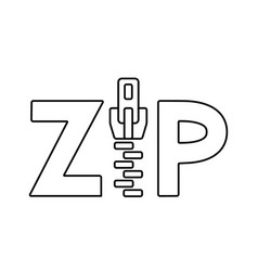 Abstract Zip Icon